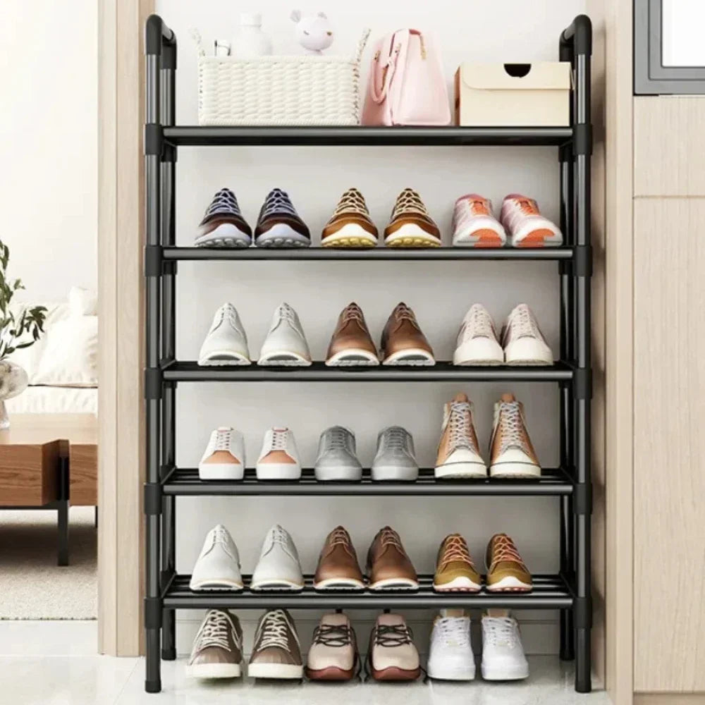 Shoes Organizer Multilayer Shoe Rack Metal Housing Entrance Rental Shelf Space Saving For Living Room And Dormitory Shoe Rack