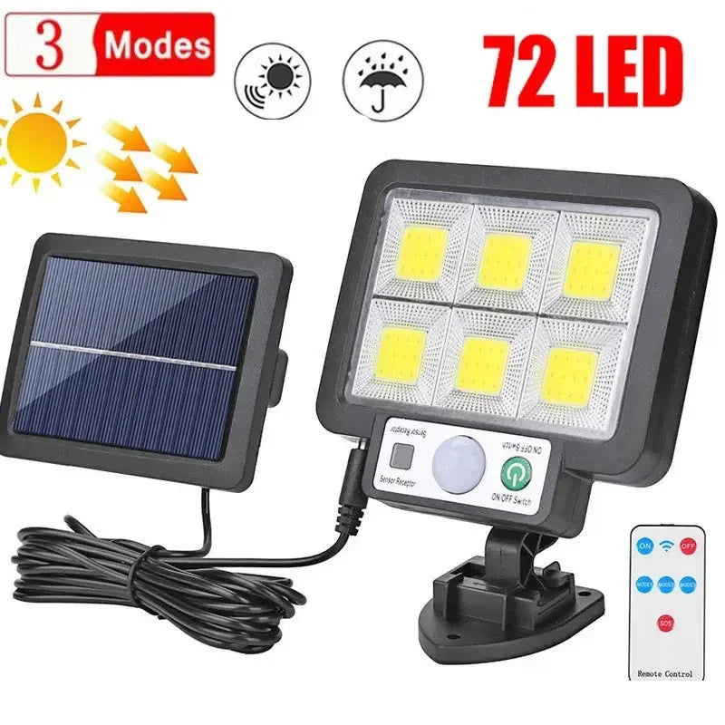 Solar Motion Sensor Wall Light With Remote