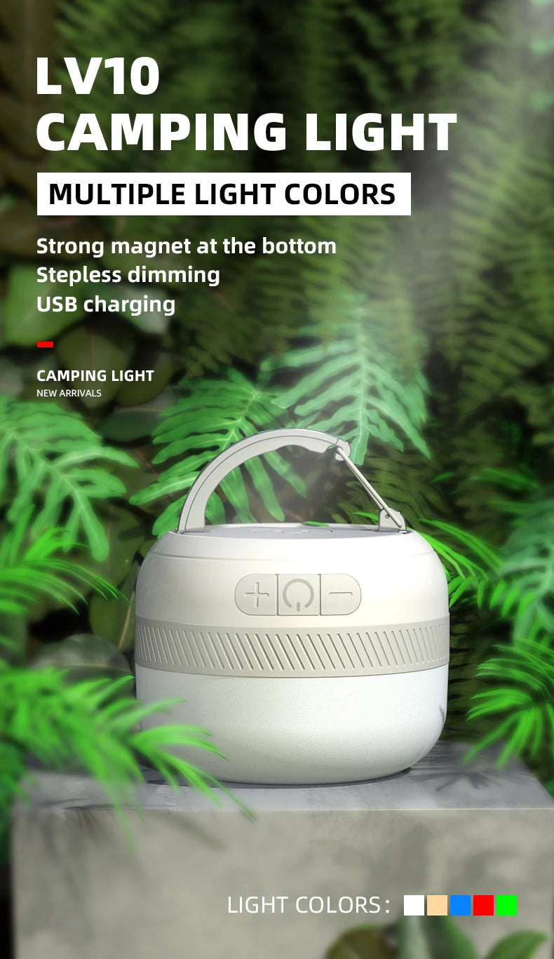 NATFIRE LV10 Camping Light USB C Rechargeable 230 Hours With 5 Colors