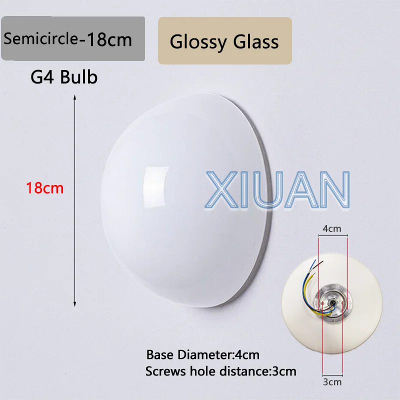 French Bauhaus Glass Ball Wall Lamp