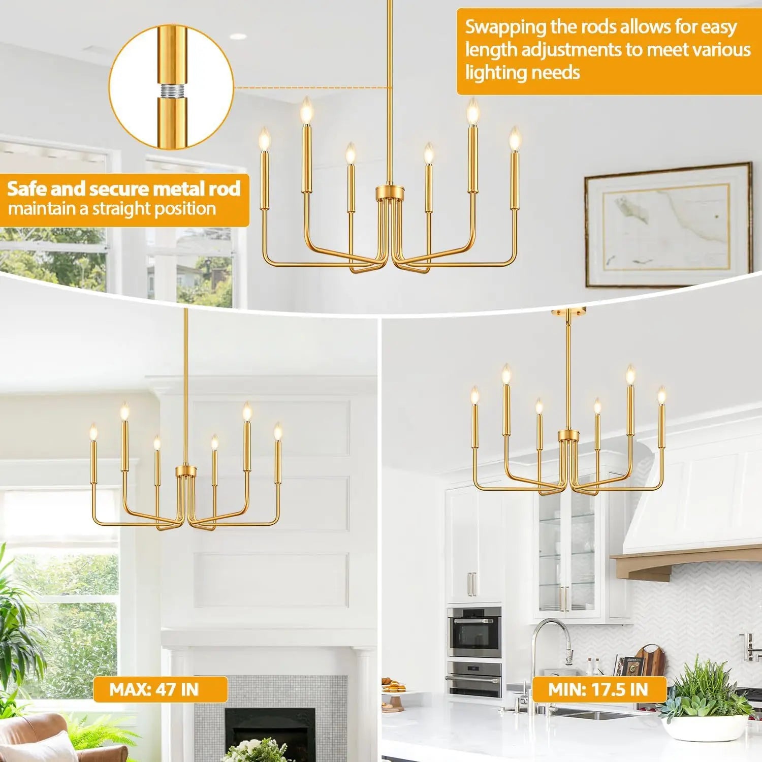 Retro Loft Candle Chandeliers Light Simple Iron Chandelier Pendant