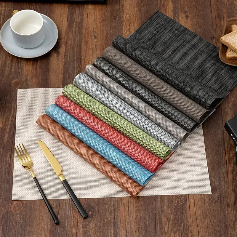 Washable Vinyl Woven Placemat Set