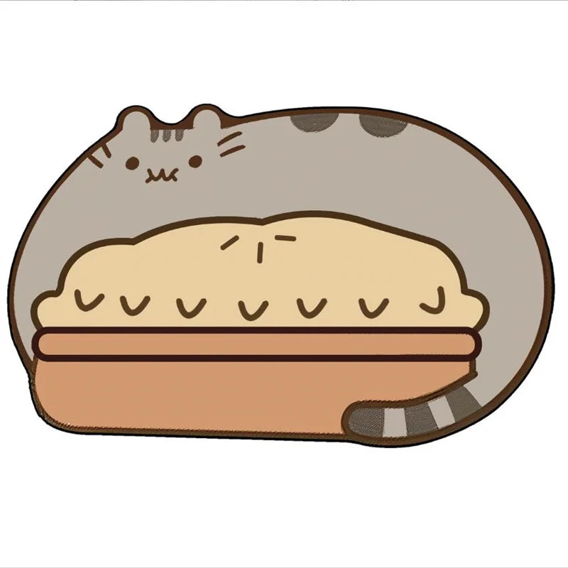 Cartoon Cat Head Thick Soft Bathroom Mat Multi-Color Diatomaceous Earth