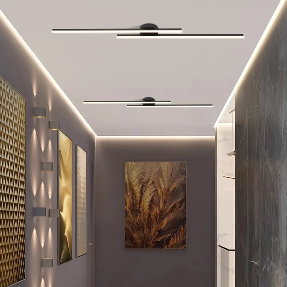 Long Aluminium LED Ceiling Light Modern Creative Design Ceiling Lamp