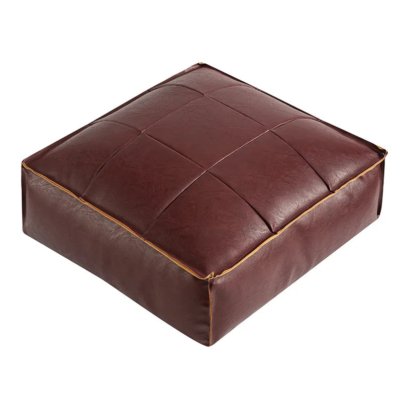 Moroccan Leather Floor Cushion Cover