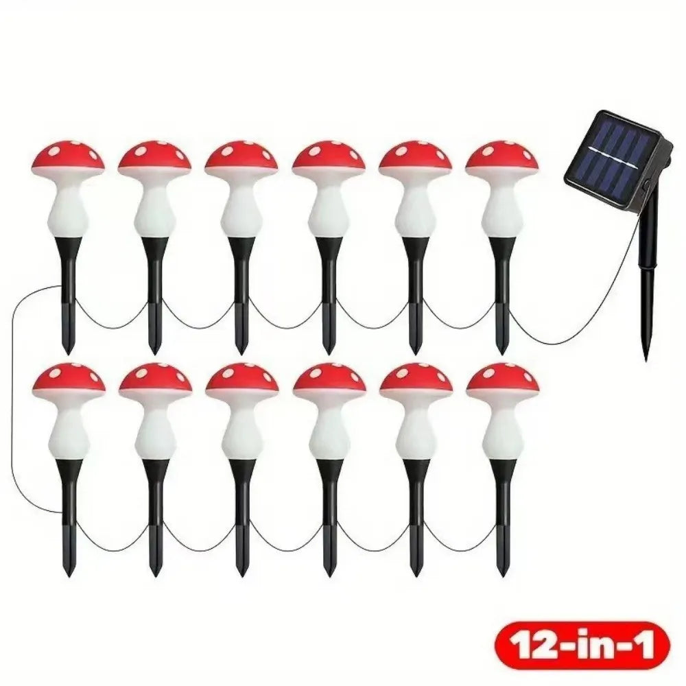 Solar Mushroom Garden Stake Lights