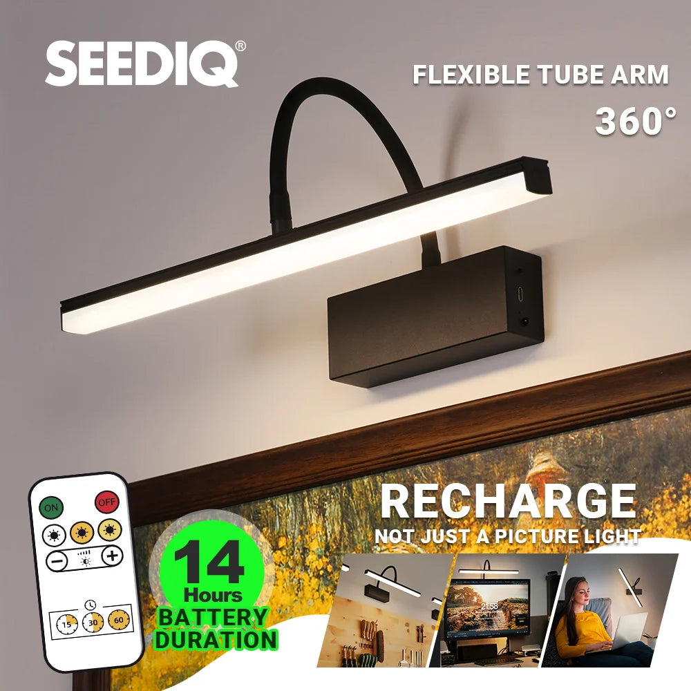 Rechargeable LED Wall Lamp Flexible Adjustable Wall Light Fixtures 40cm