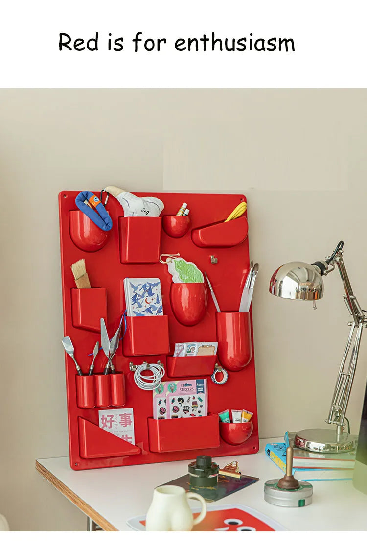 Wall Mounted Storage Rack with Hooks