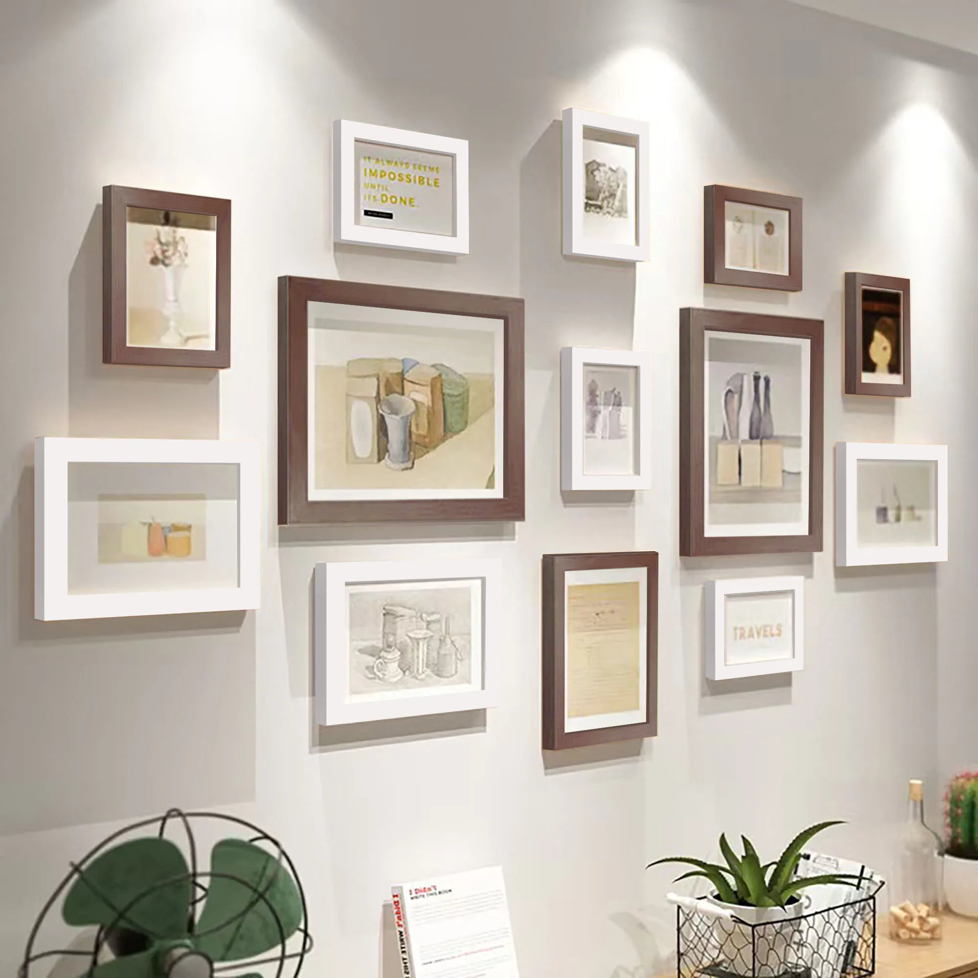 Wood Picture Frame Set Wall Home Office Decor Commemorative Gifts