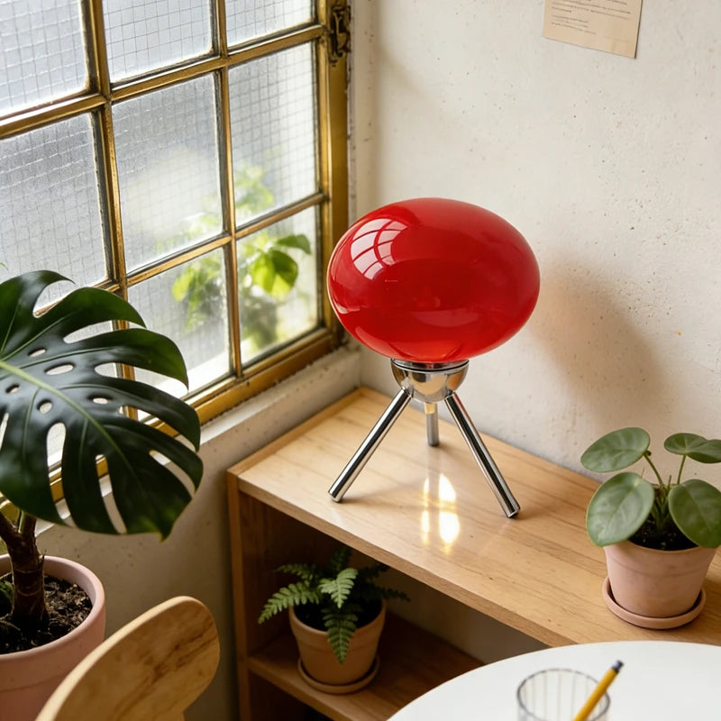 Bauhaus Glass Mushroom Table Lamp