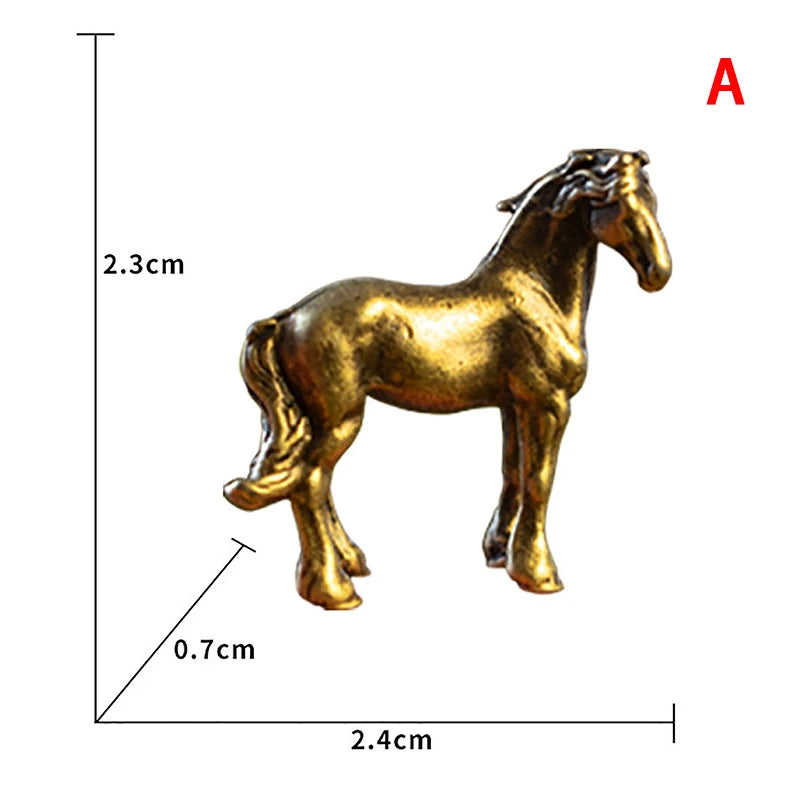 Miniature Brass Horse Figurines