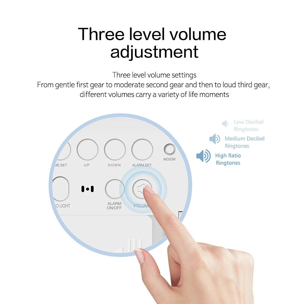 Large Digital Wall Clock with Temperature