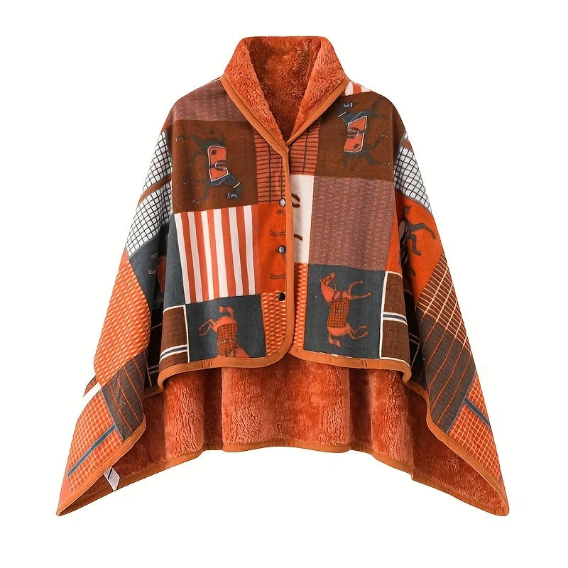 Wearable Flannel Shawl Blanket