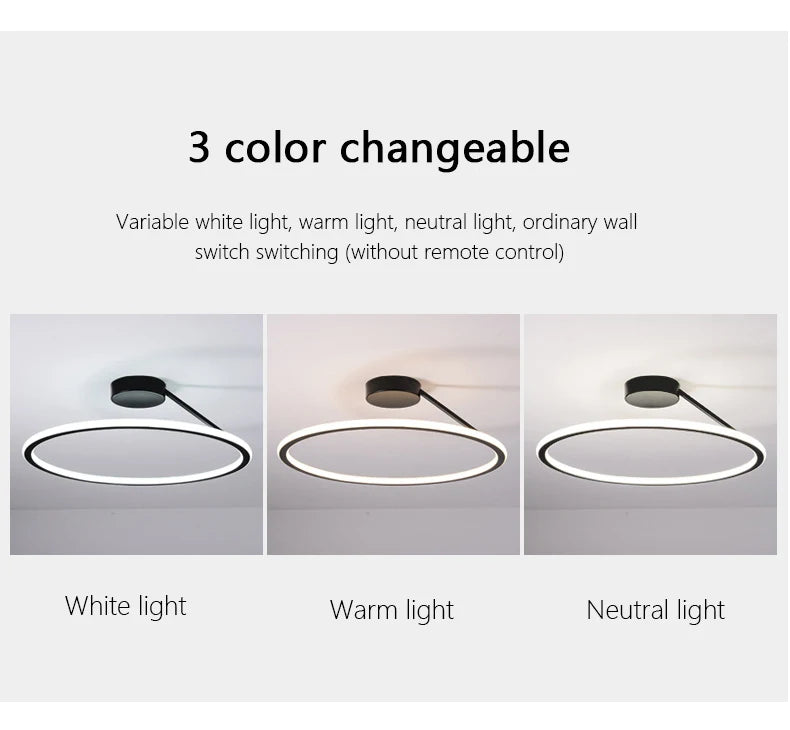 Simple Round Ring Ceiling Chandelier