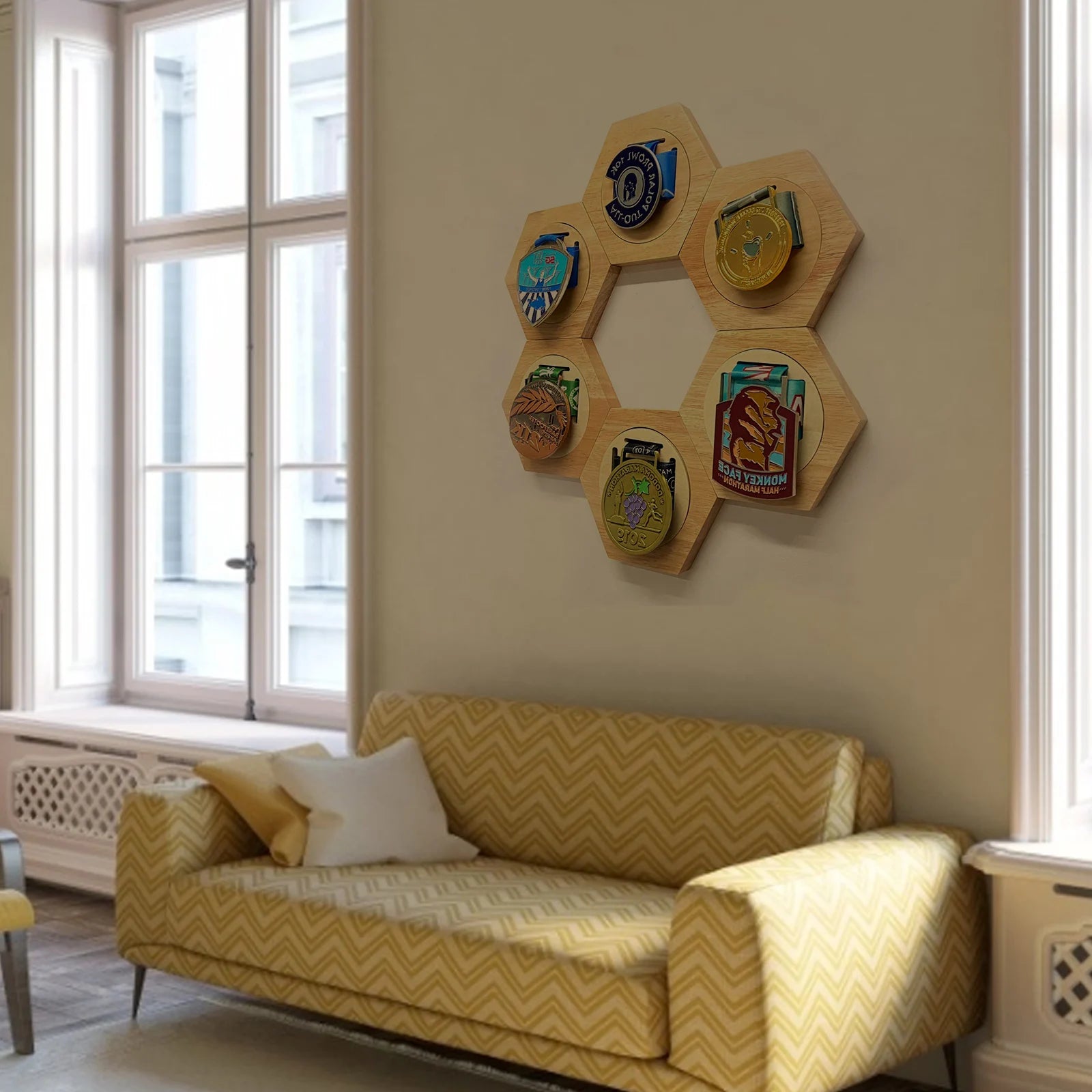 Hexagon Medal Display Rack