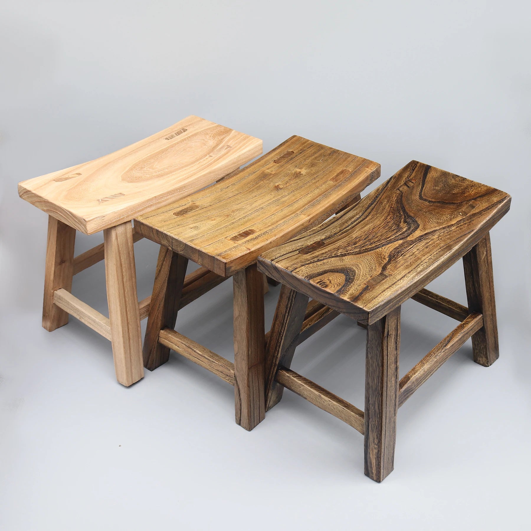 Mortise and Tenon Solid Wood Stool