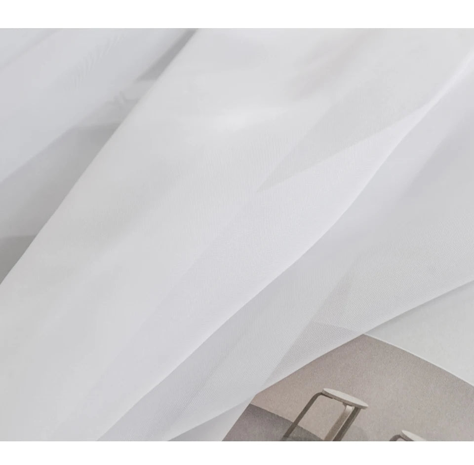 Solid White Sheer Curtains