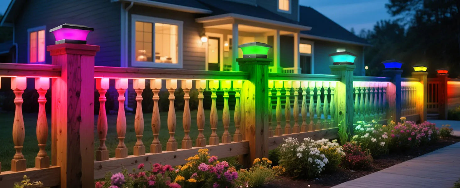 Color Changing Solar Post Cap Light