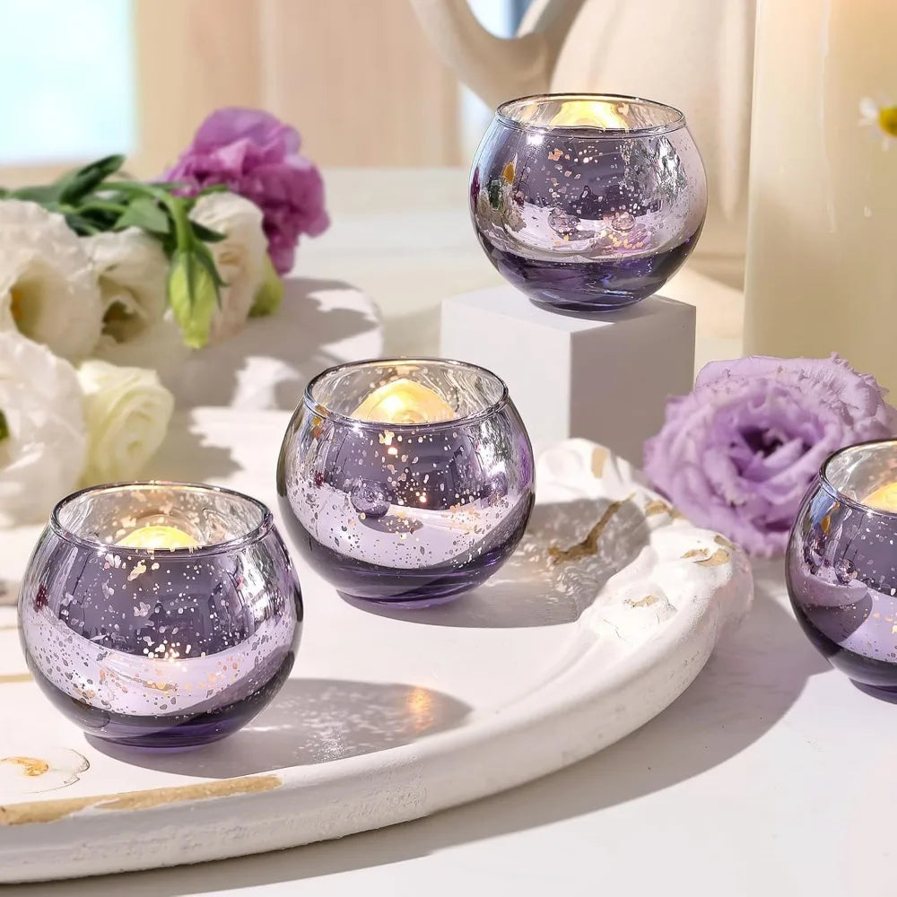 Mercury Glass Votive Candle Holders