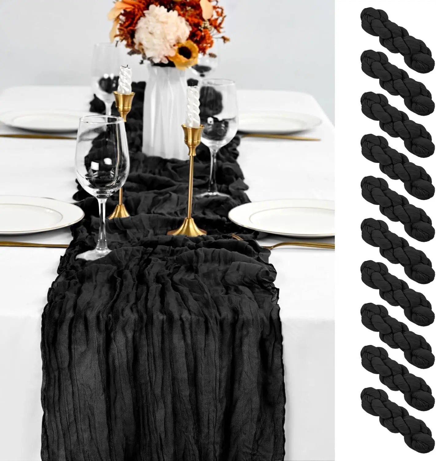Boho Gauze Table Runners Set of 10