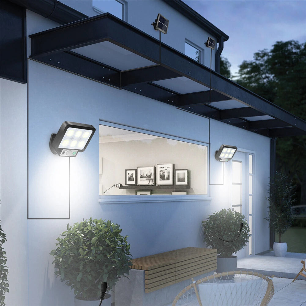 Solar Motion Sensor Wall Light With Remote