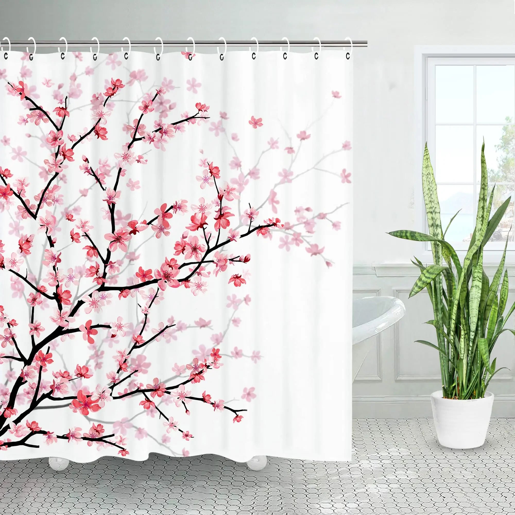 Japanese Sakura Shower Curtain