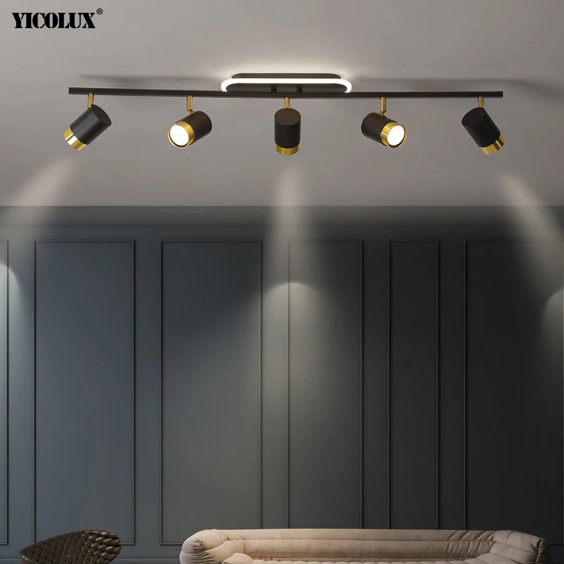Long Linear LED Spotlight Chandelier