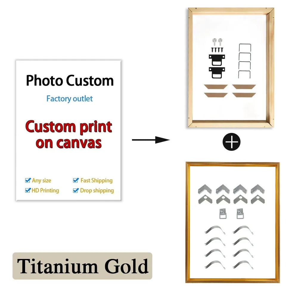 YWDECOR Custom Big Size Painting Canvas HD Print Your