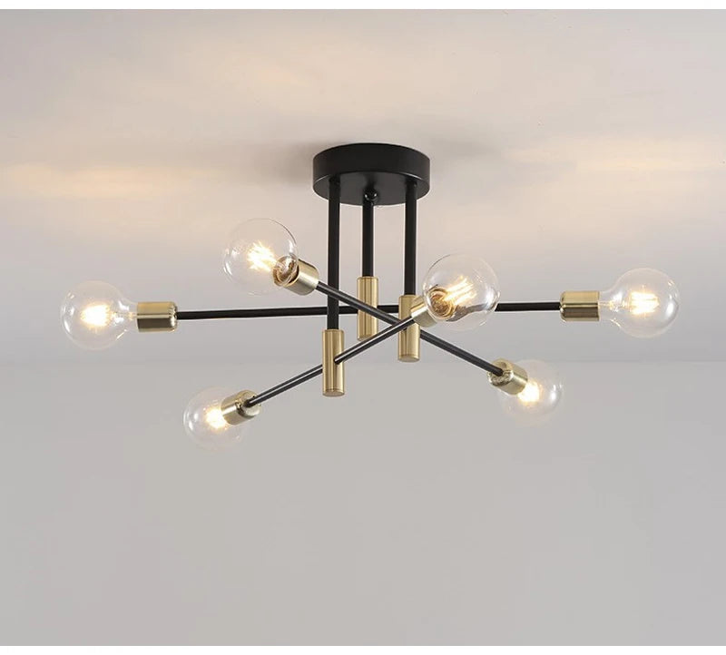 Retro Industrial Iron Ceiling Chandelier
