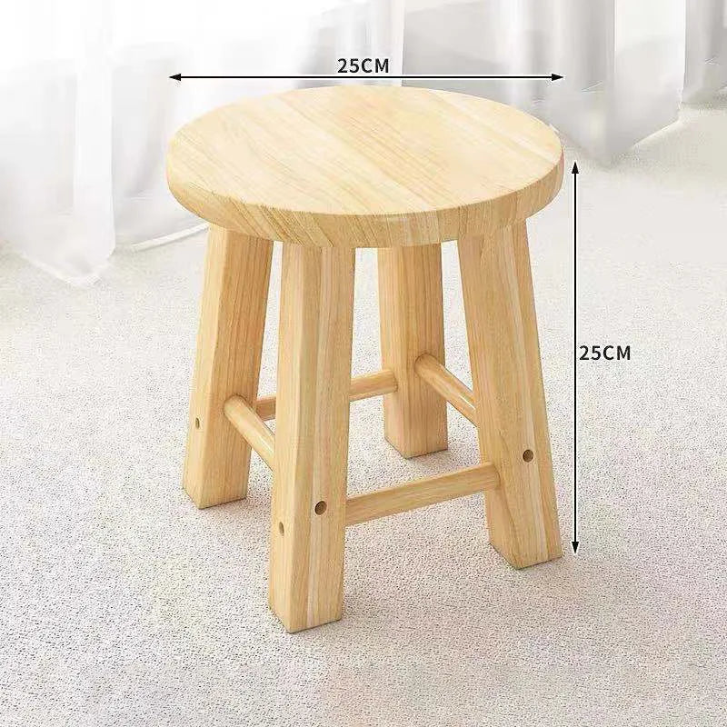 Solid Wood Round Stool