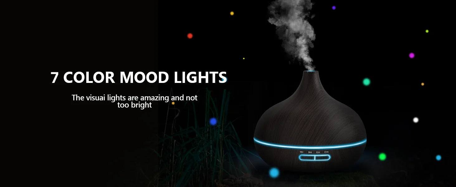 550ml Wood Color USB Aroma Diffuser, Essential Oil Diffuser