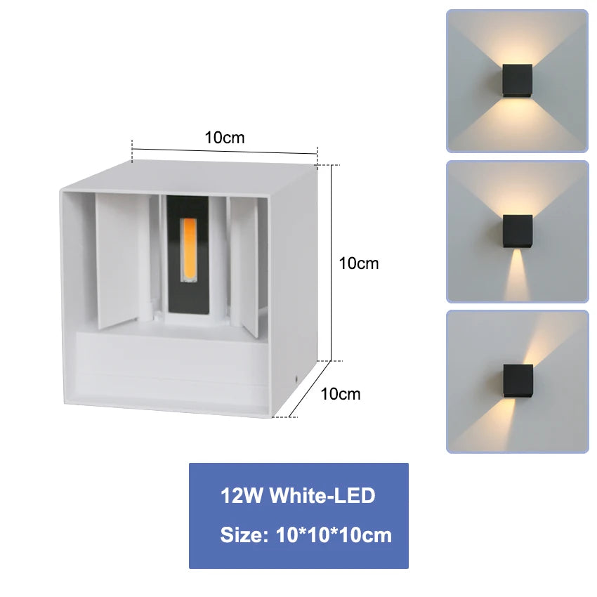 Cube Up And Down LED Wall Light