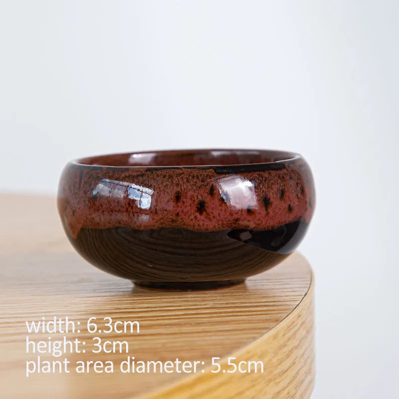 Mini Ceramic Bonsai Pots Set of 6