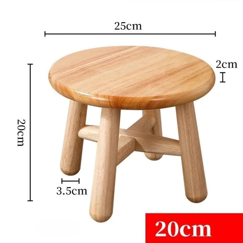 Solid Wood Small Round Stool