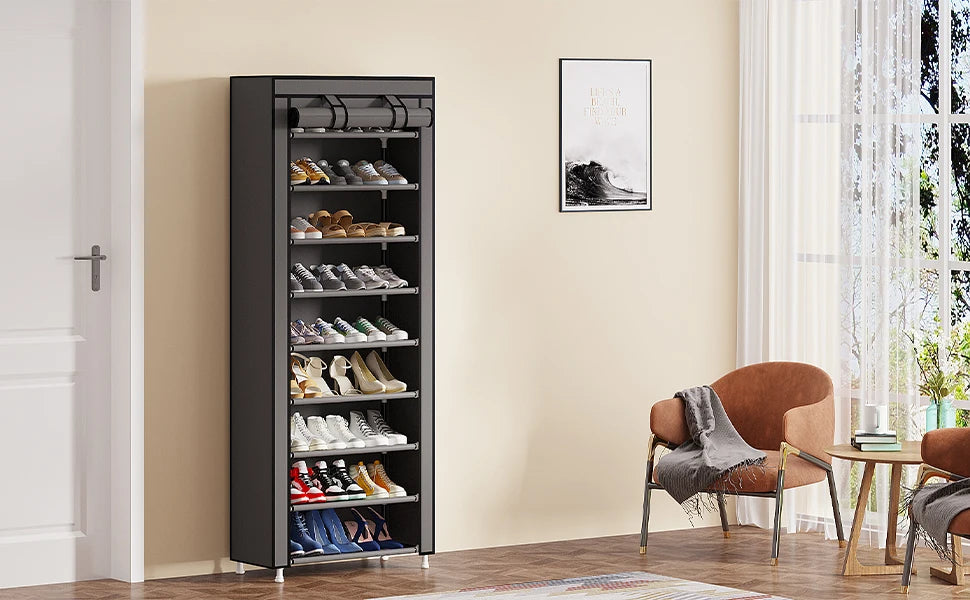 Simple shoe rack with dustproof storage, multi-tier shoe cabinet, dormitory entrance storage stand