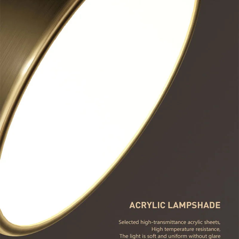 Copper Round LED Ceiling Light