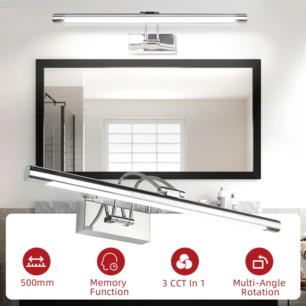 3 Color Mirror Vanity Lamp