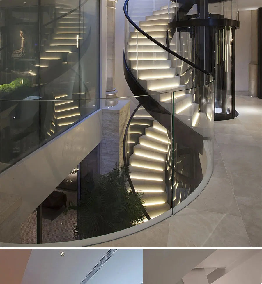 COB LED Strip PIR Motion Sensor Stair Lights Kit Step by Step Control