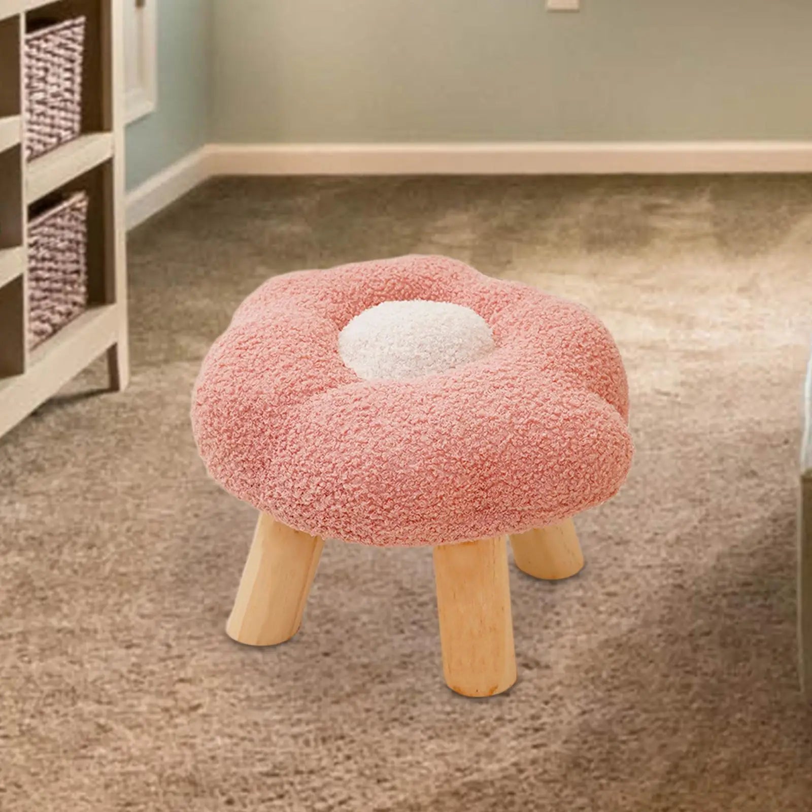 Wooden Small Foot Stool, Non Slip Footrest