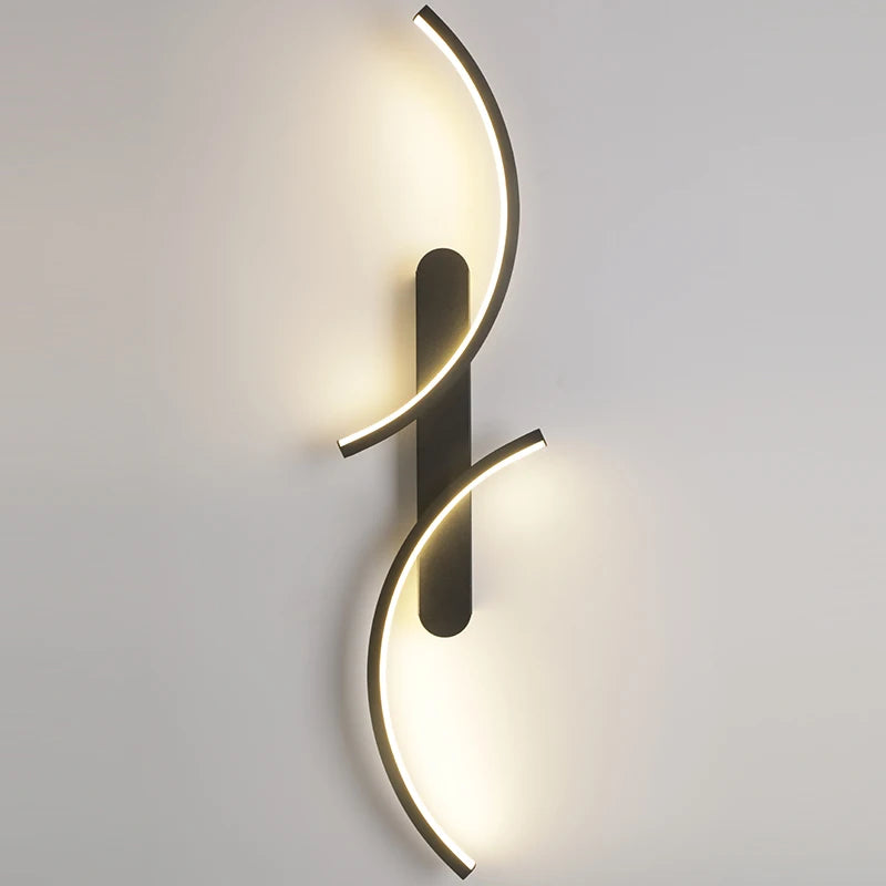 Curved Arc LED Bedside Wall Light