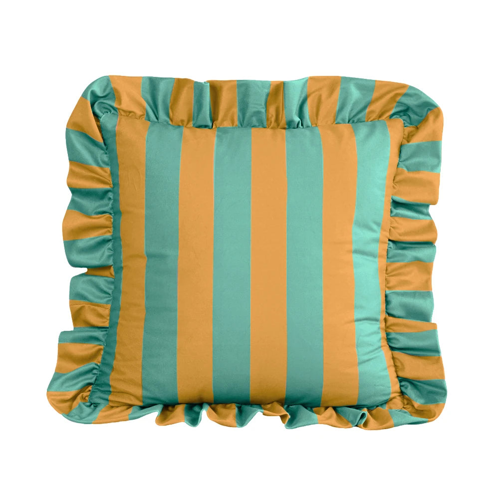 1PC Striped Lace Velvet Pillowcase 18X18Inch Pillowcases Soft Cozy