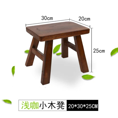 Custom Solid Wood Foot Stool, Square Bench