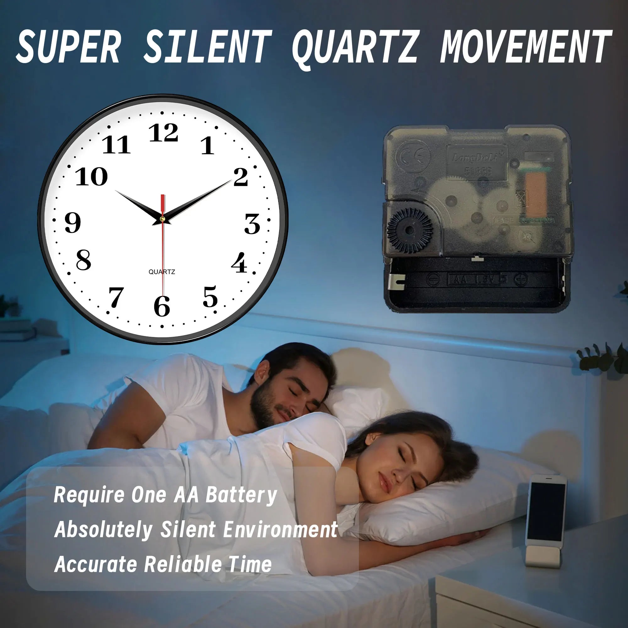 Minimalist White Wall Clock