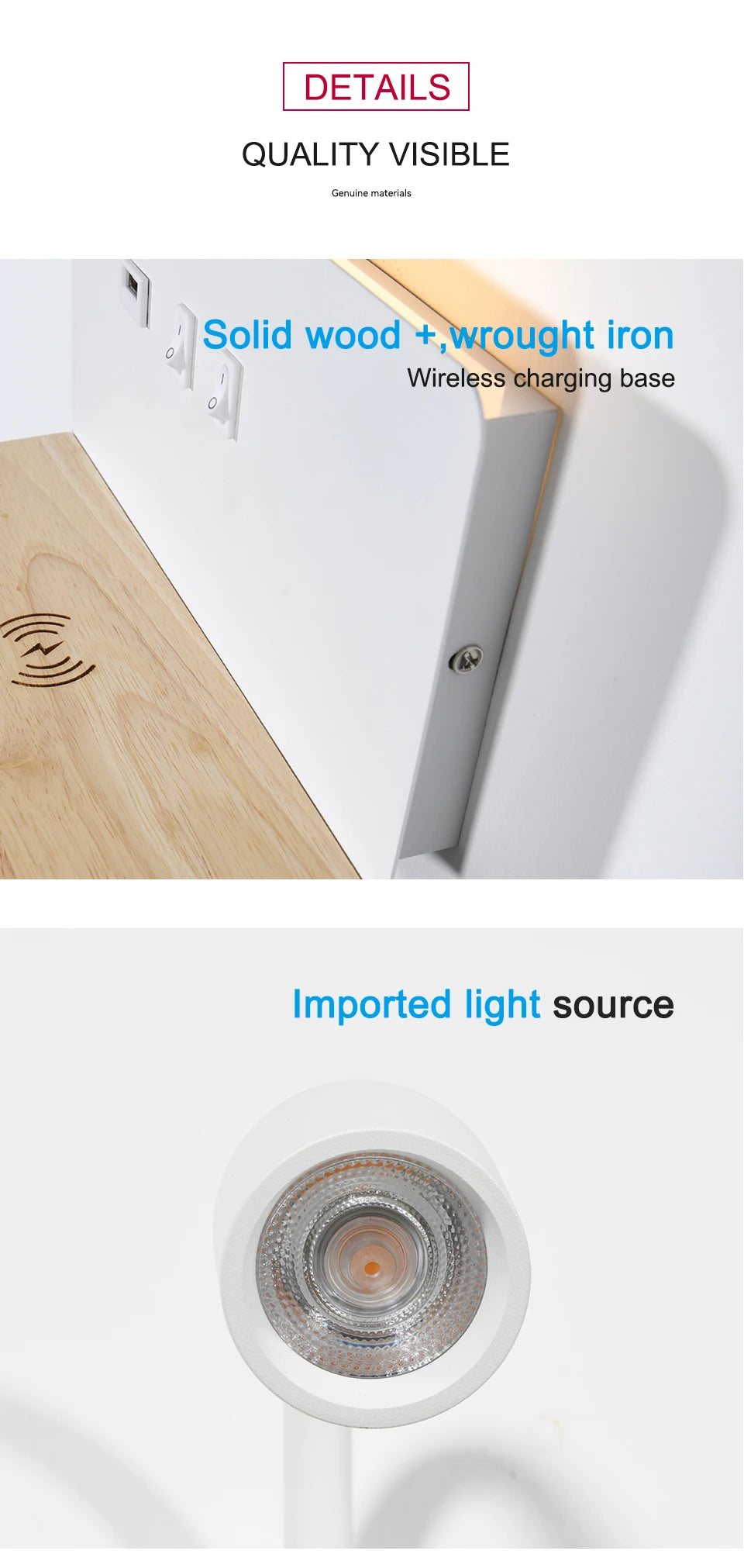 Wall Lamp With USB Charging