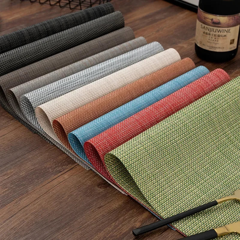 Washable Vinyl Woven Placemat Set
