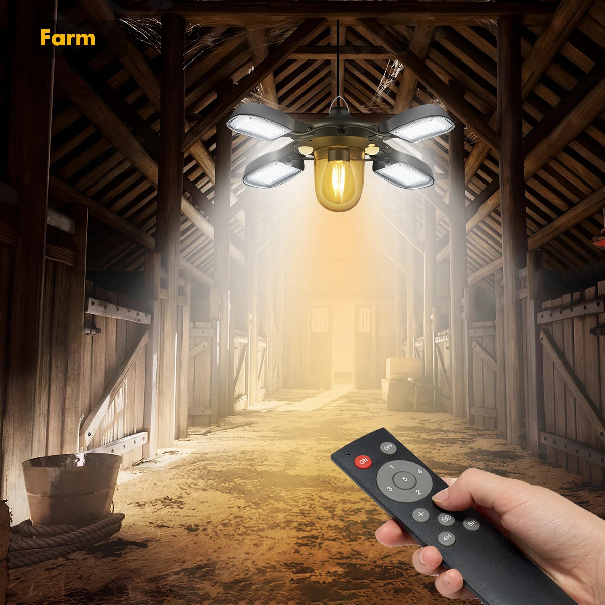 192led Solar Powered Barn Light Solar Shed Light