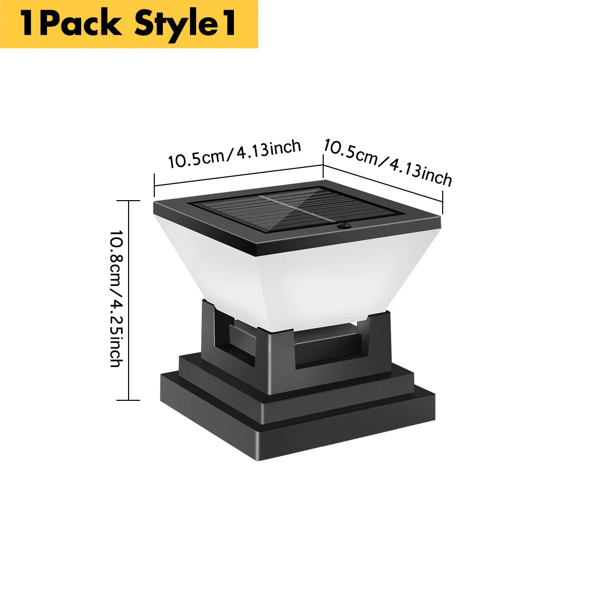 Solar Column Light Auto Night on Day Off 3 Colors IP65 Waterproof