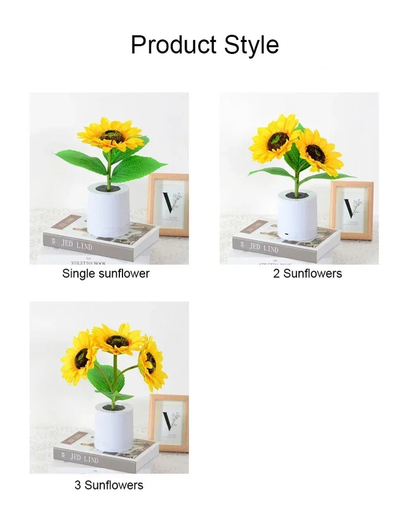Rechargeable Sunflower LED Night Light
