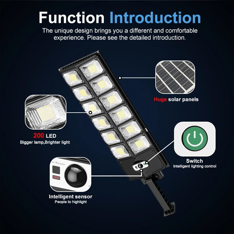 300W Solar Street Light with Remote