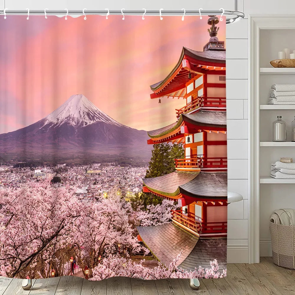 Japanese Sakura Shower Curtain